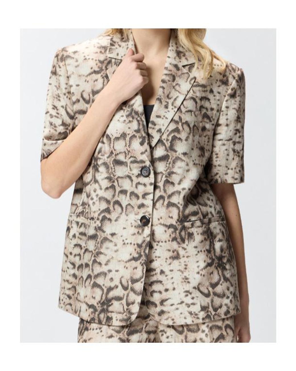 Pinko Multicolor Brindisi Short-Sleeve Blazer
