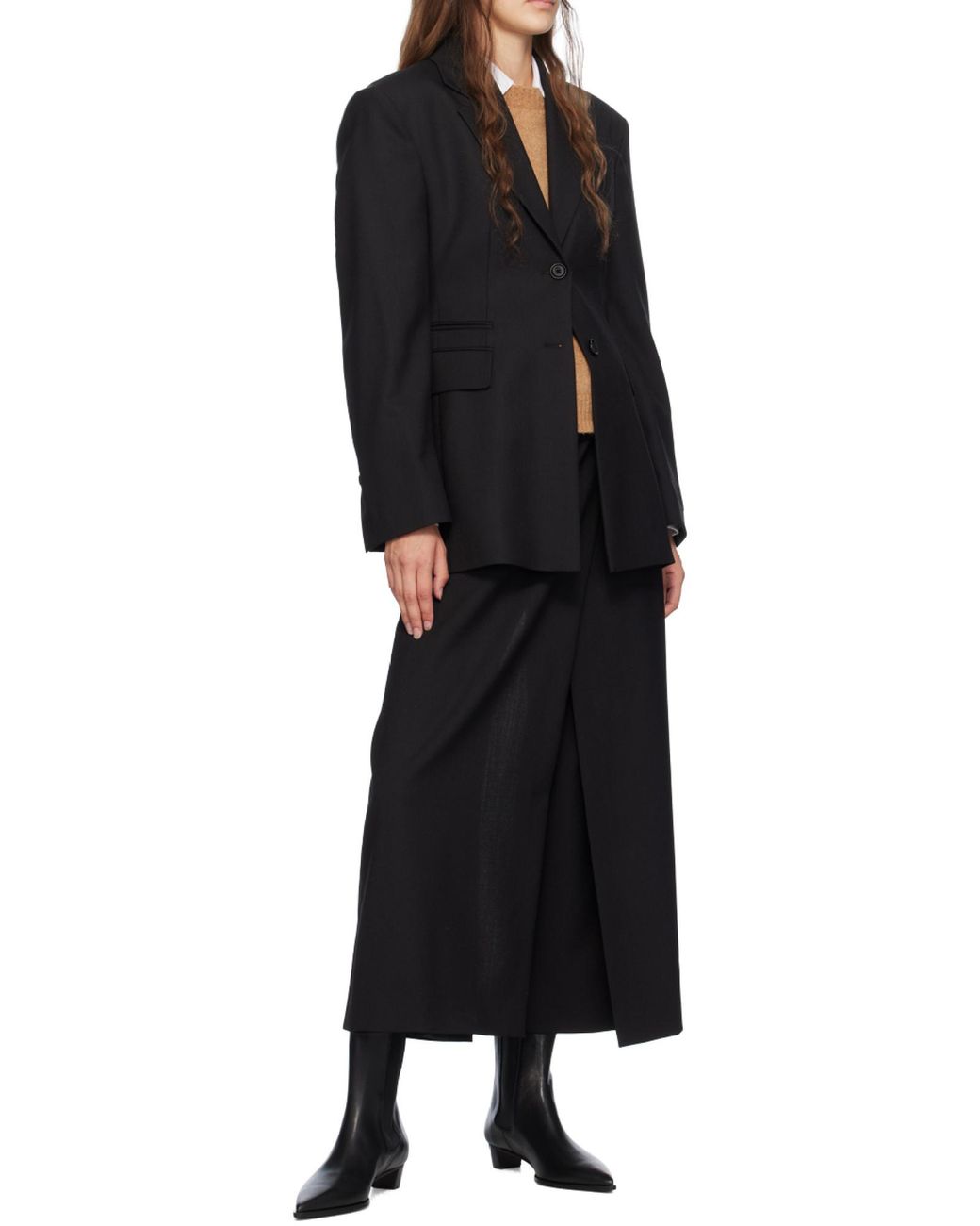 Aeyde Black Kiki Pointed Chelsea Boots