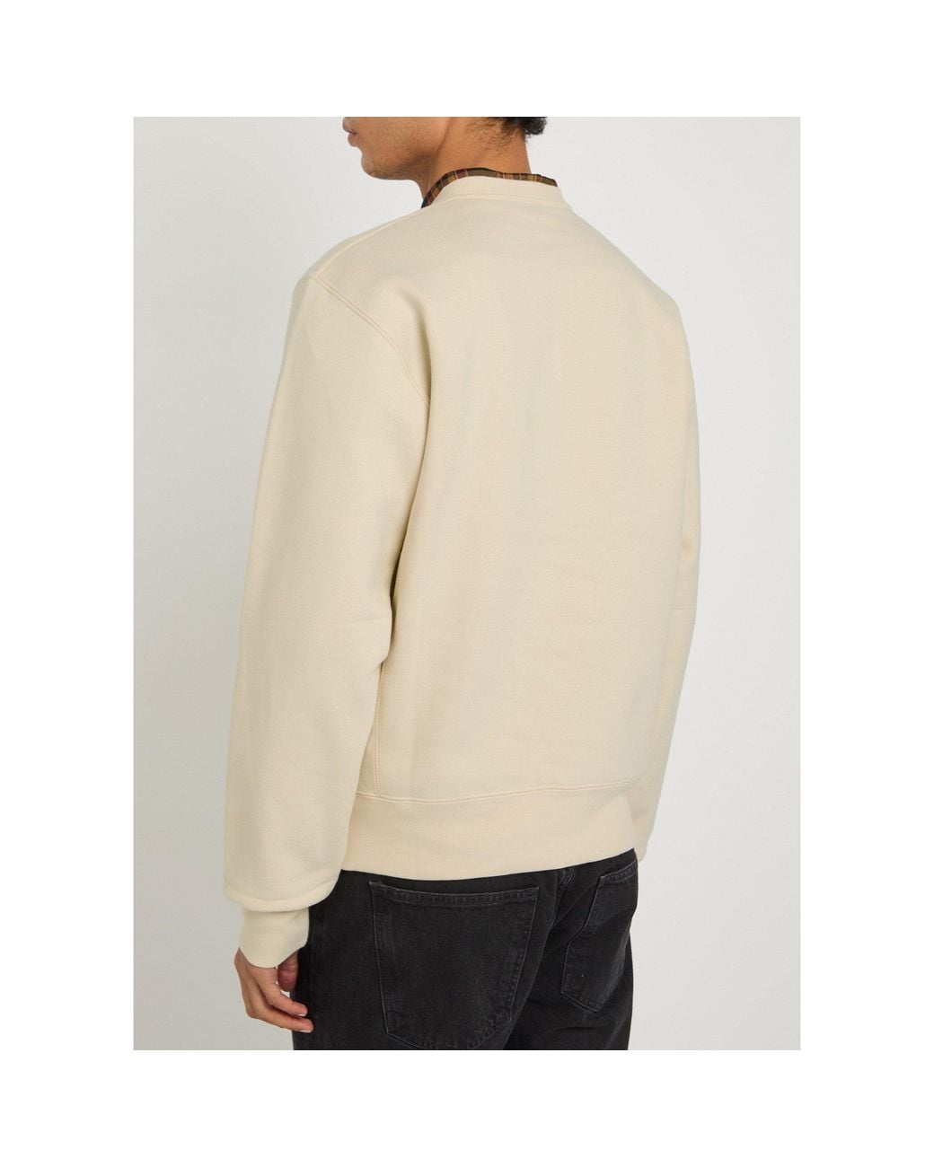 Saint Laurent Natural Round-Neck Sweatshirt for men