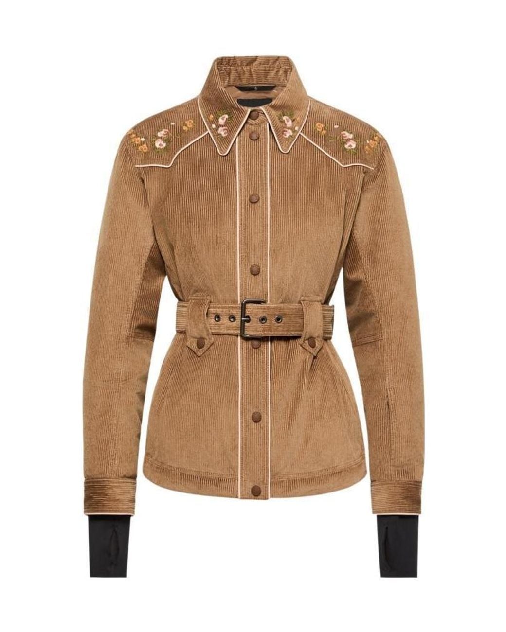 Moncler Natural Grenoble Olonne Belted Shirt Jacket