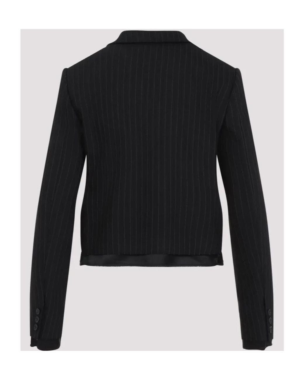 Miu Miu Black Pinstriped Jacket