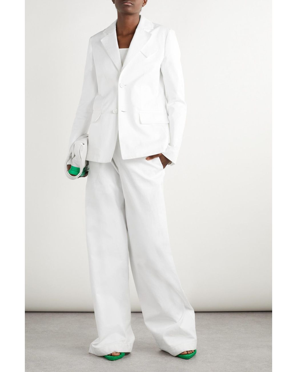 Bottega Veneta White Twill Jacket