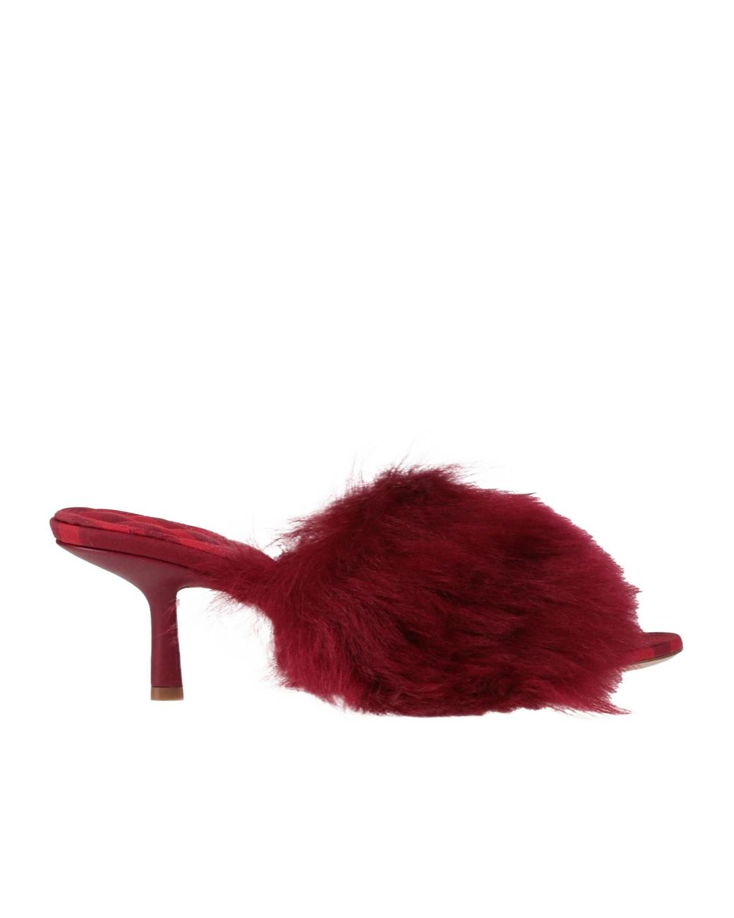 Burberry Red Minimalist Leather Stiletto Heels