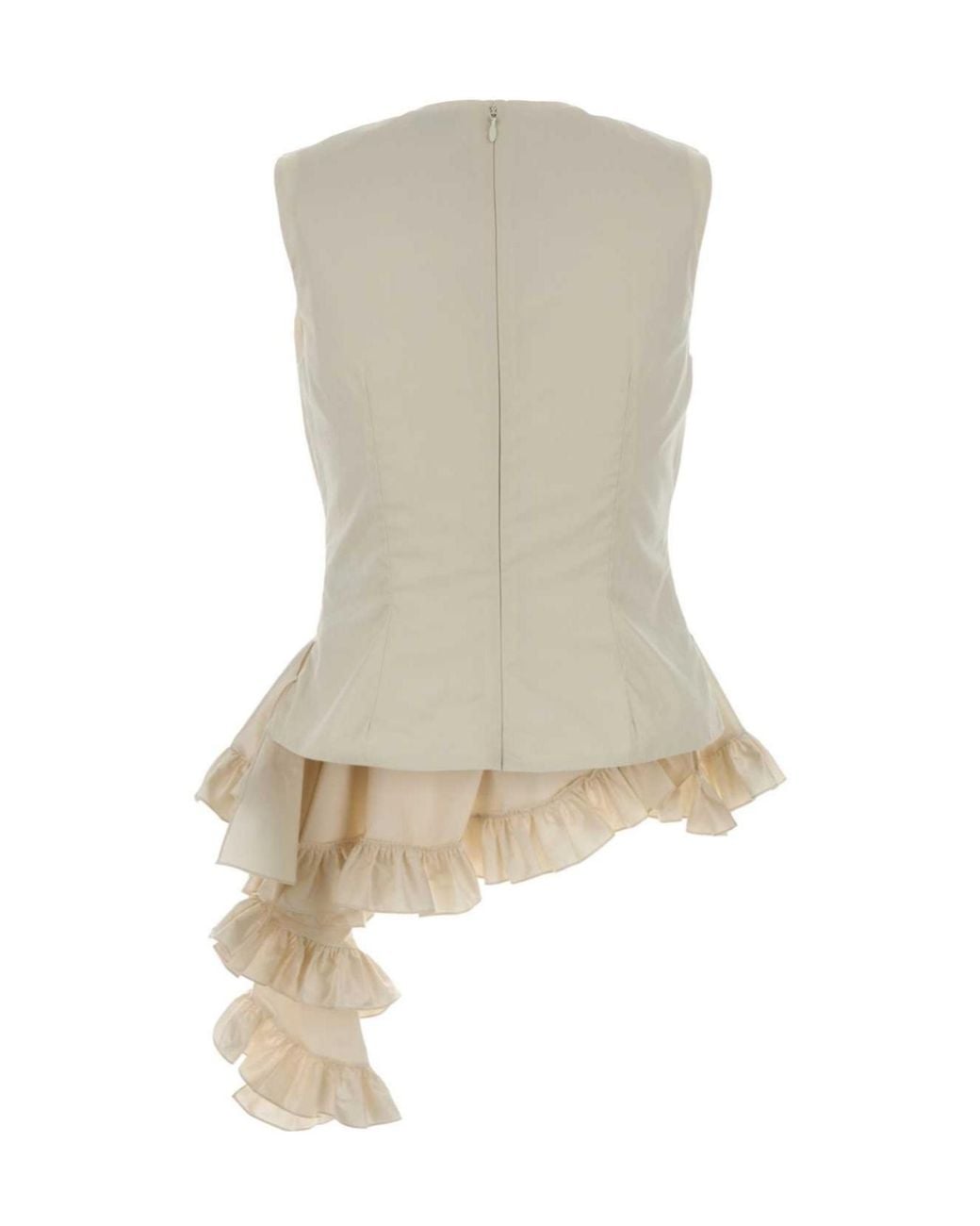 McQueen Natural Ivory Poplin Top