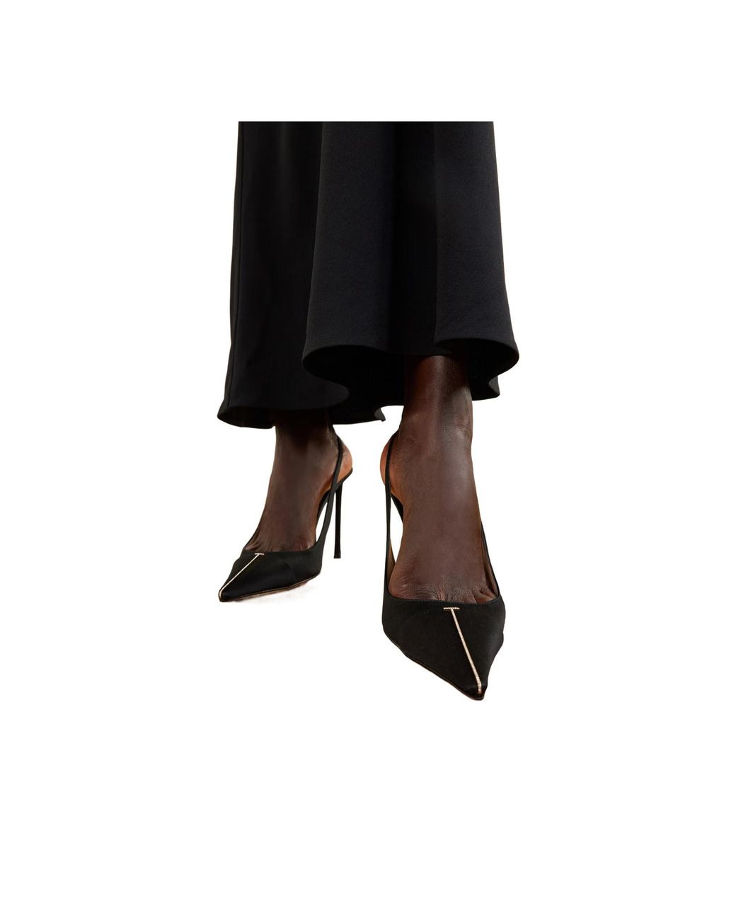 Tom Ford Multicolor Crystal-Embellished Satin Slingback Pumps