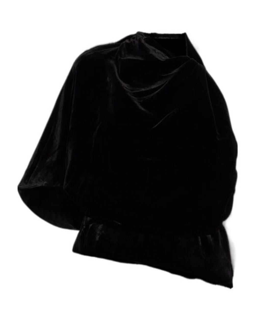 Rohe Black Off-The-Shoulder Sculptural Velvet Top