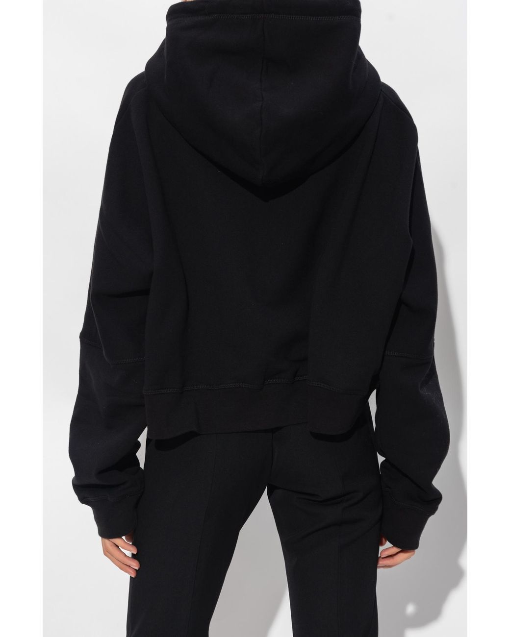 DSquared² Black Logo Printed Drawstring Hoodie