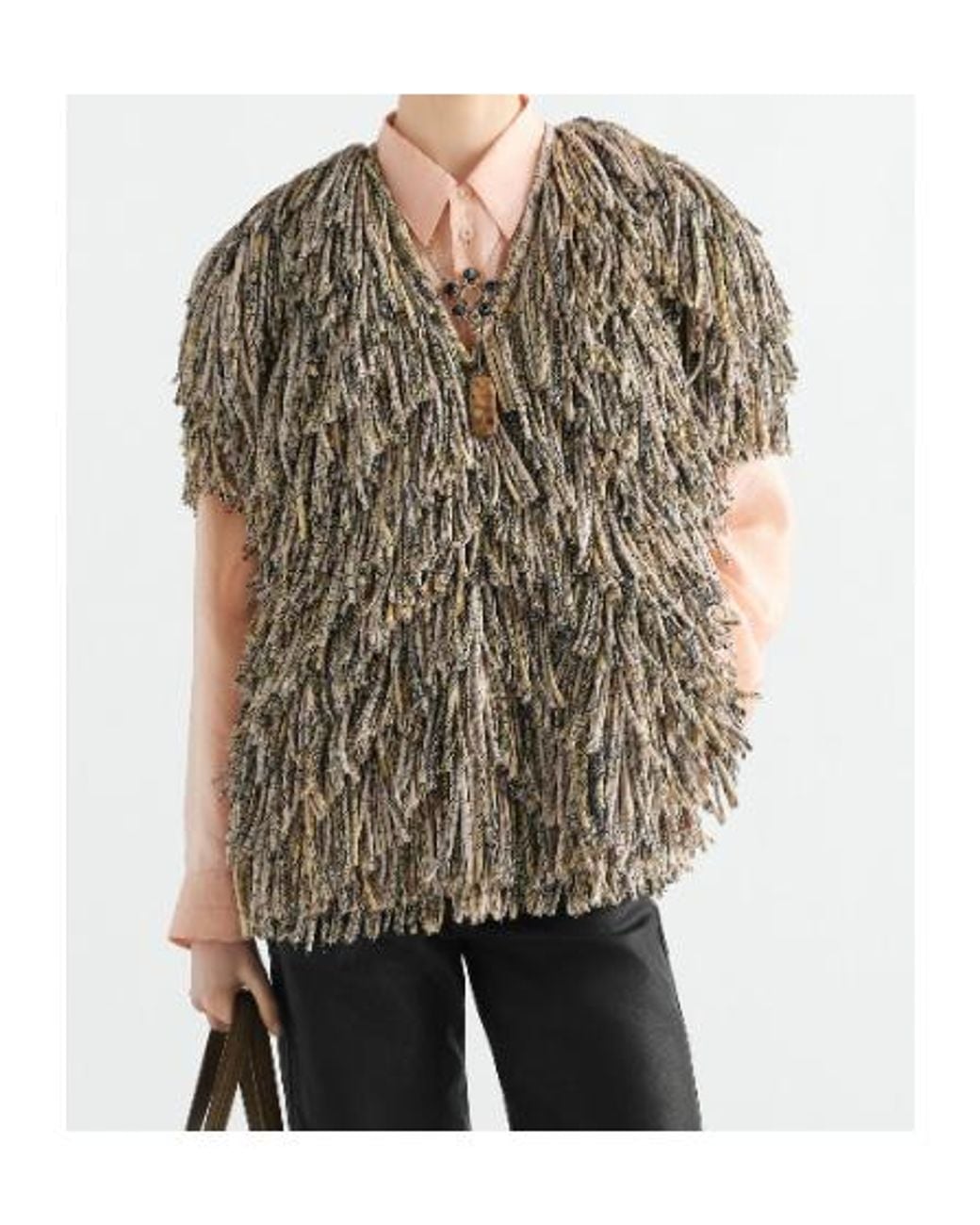 Lemaire Multicolor Flashback Fringed Top