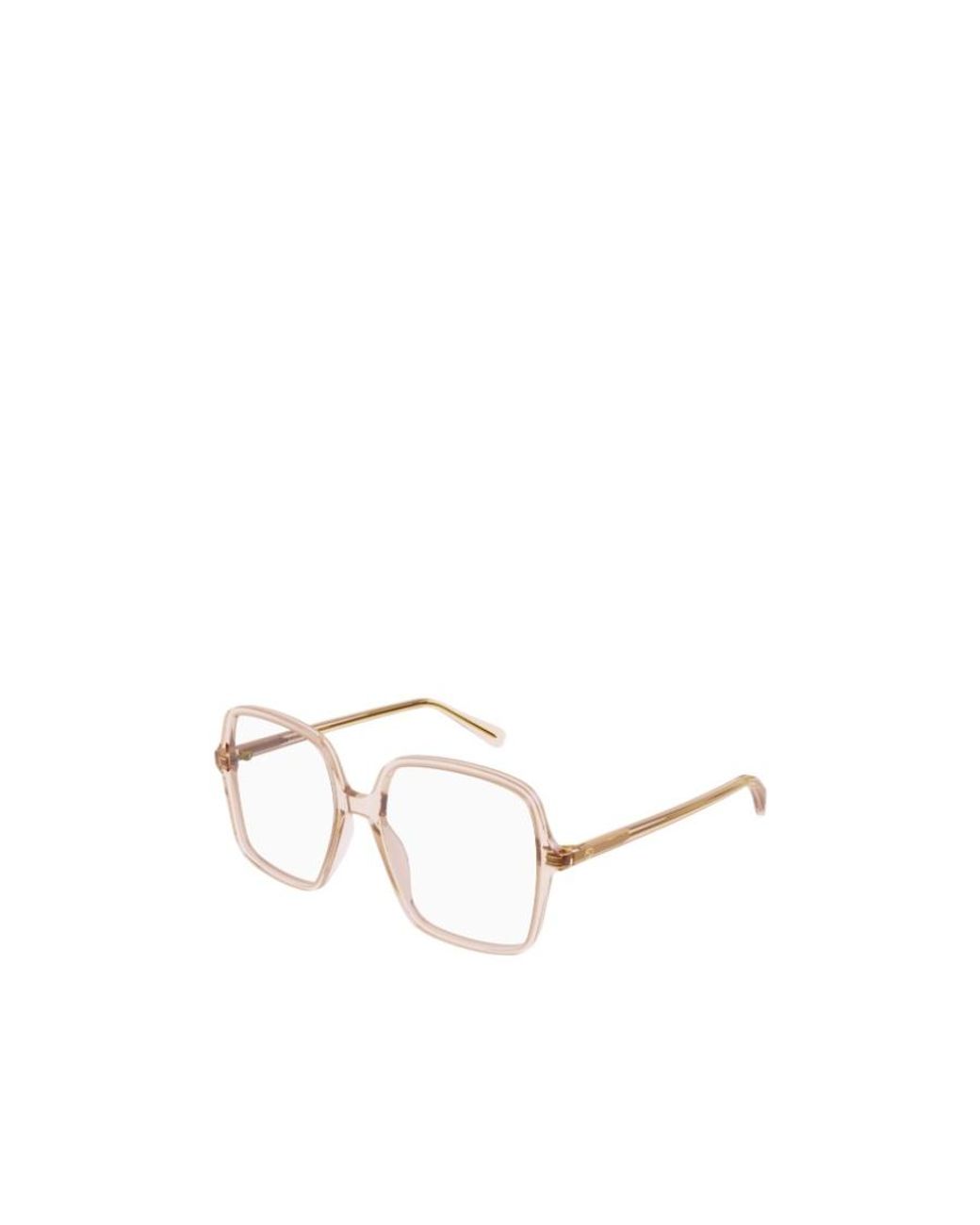 Gucci White Eyewear Geometric Optical Glasses