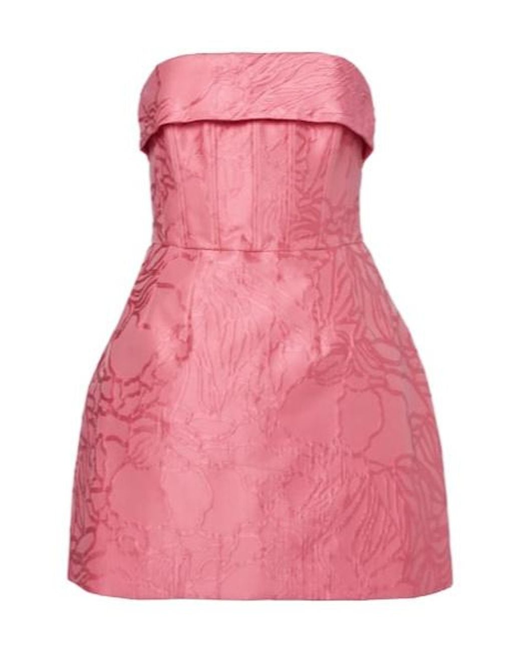 Rebecca Vallance Pink Petra Strapless Satin Minidress