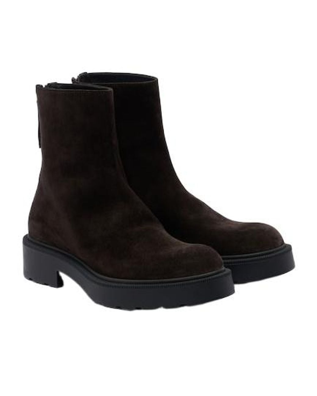 The Row Black Solid Suede Ankle Boots
