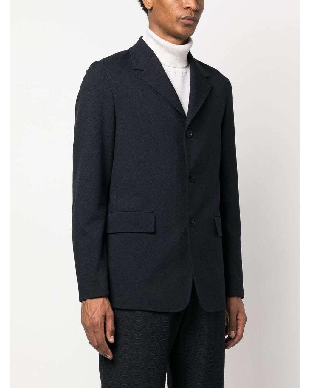Jil Sander Blue Button-Fastening Single-Breasted Blazer for men