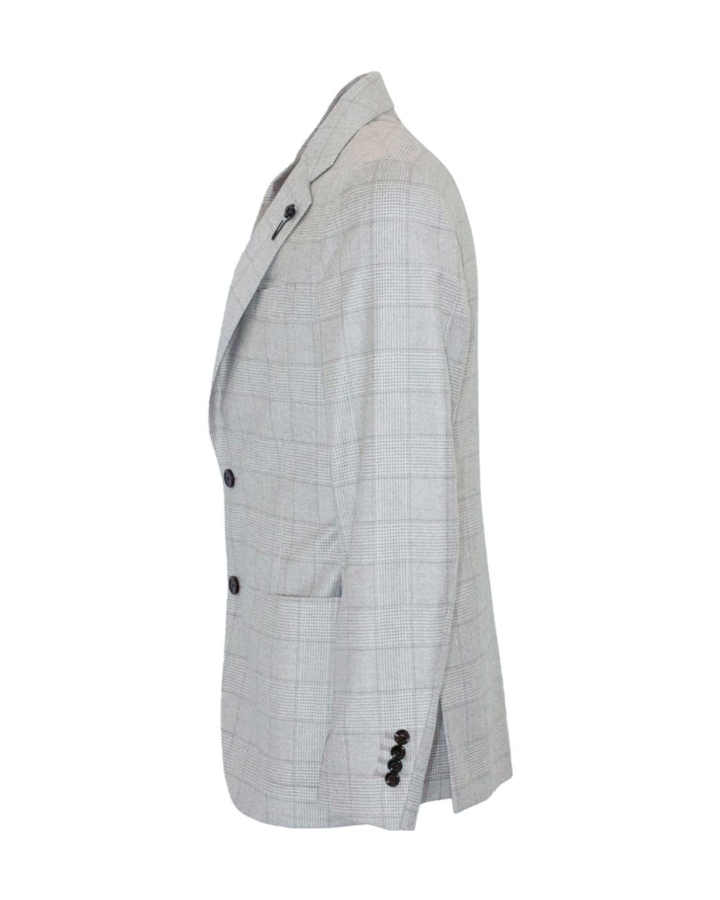 Lardini Gray Prince Of Wales Single-Breasted Blazer for men