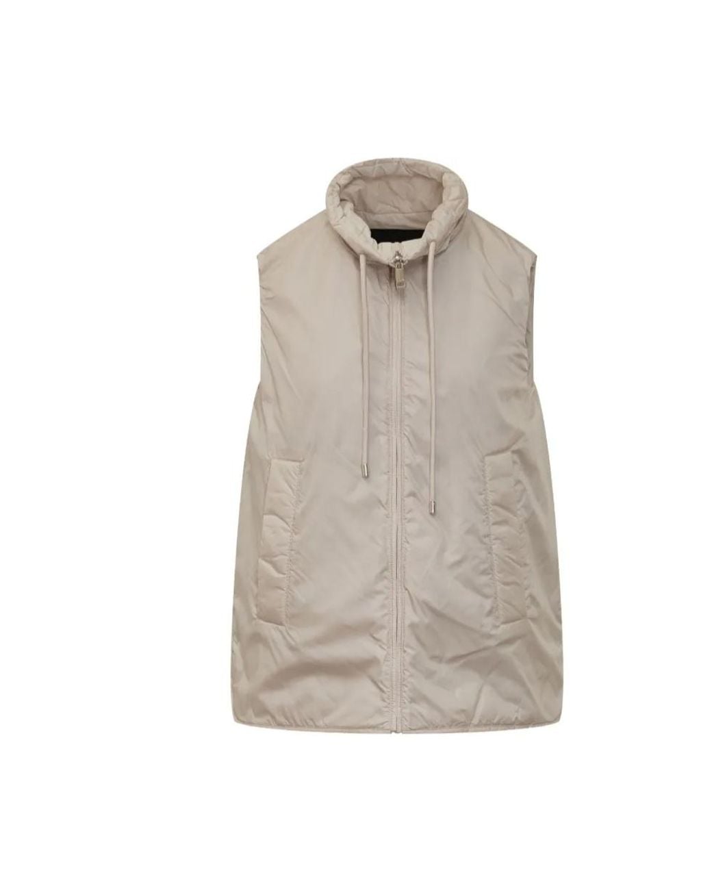 Weekend by Maxmara White Yoro Zip-Up Drawstring Gilet