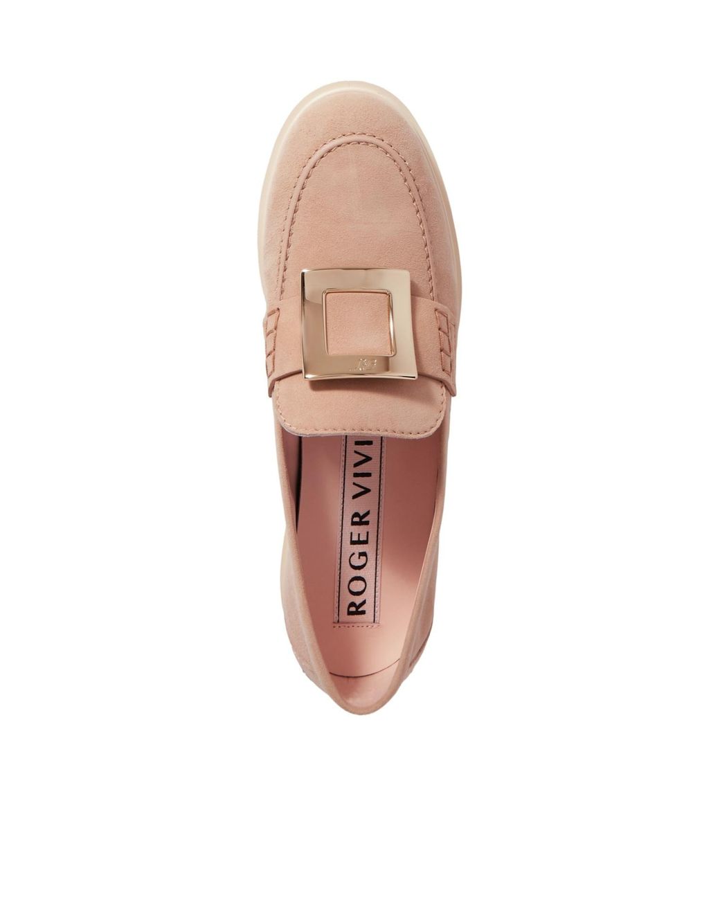 Roger Vivier Pink Viv Rangers Loafer Shoes