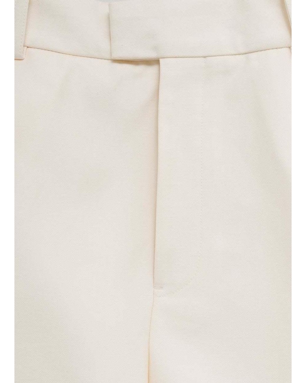 Jil Sander Natural Wide Leg Tailored Shorts