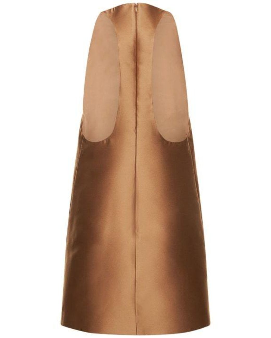 Valentino Brown Techno Duchesse Mini Dress