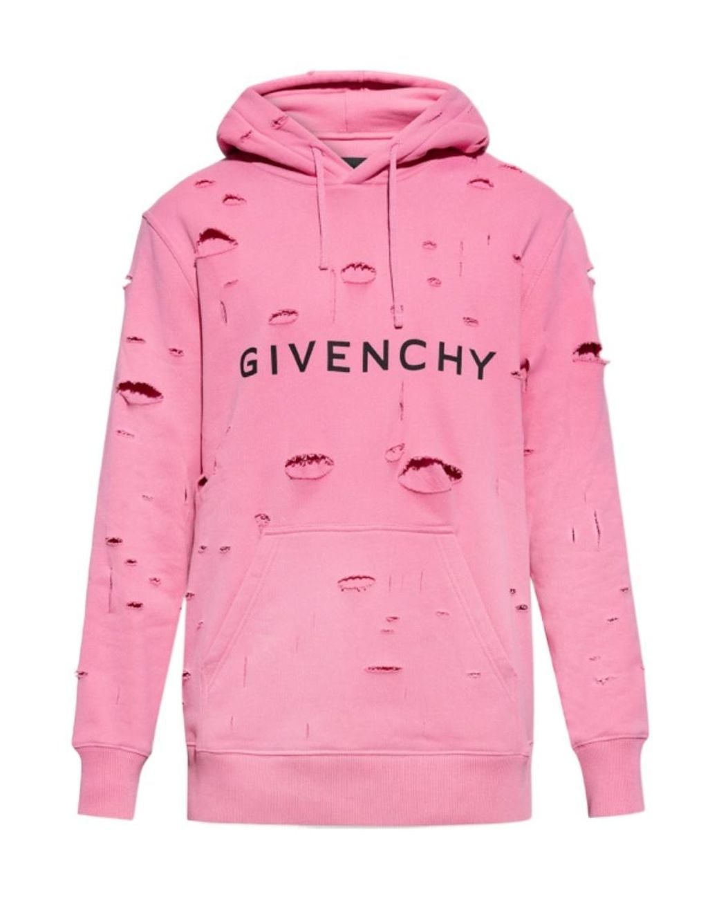 Givenchy Pink Archetype Hoodie With Destroyed Effect for men
