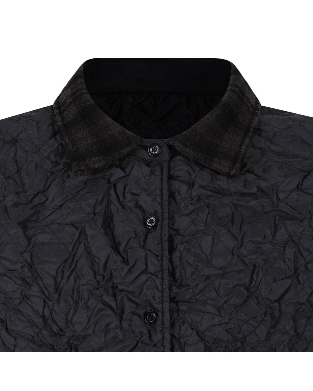 Maison Margiela Gray Buttoned Quilted Jacket