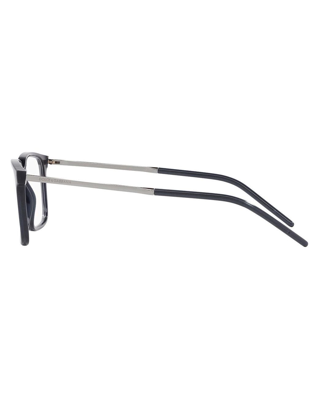 Dolce & Gabbana White Eyewear Rectangular Frame Glasses for men