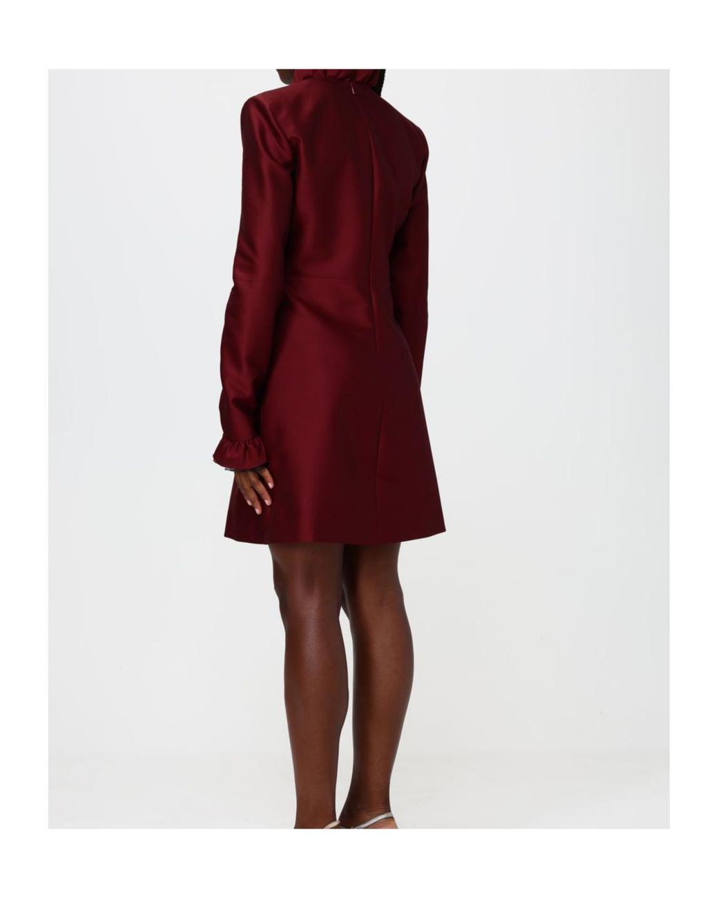 Alberta Ferretti Red Long-Sleeved Dress