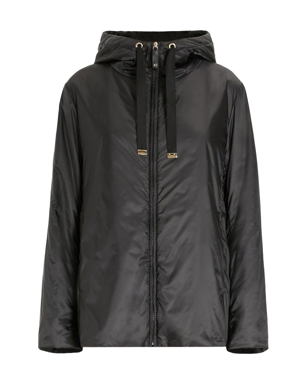 Max Mara Black The Cube Drawstring Zip-Up Jacket