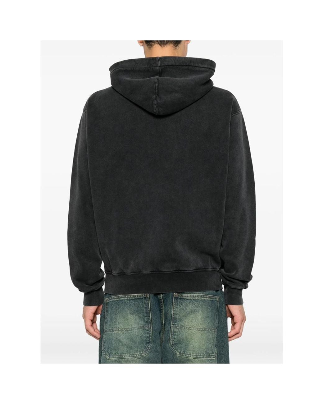 Carne Bollente Black Long-Sleeve Hooded Sweatshirt for men