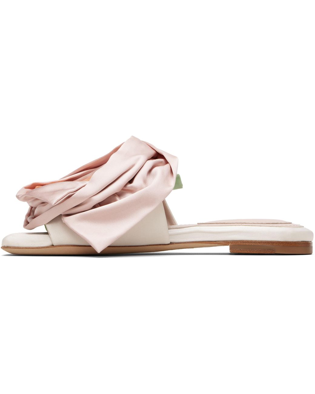 Simone Rocha White Floral Appliqué Slippers