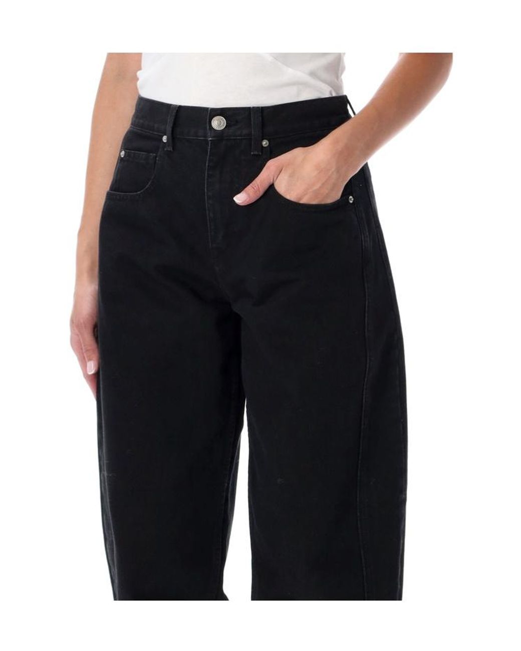 Isabel Marant Black Étoile Oriane Barrel Jeans