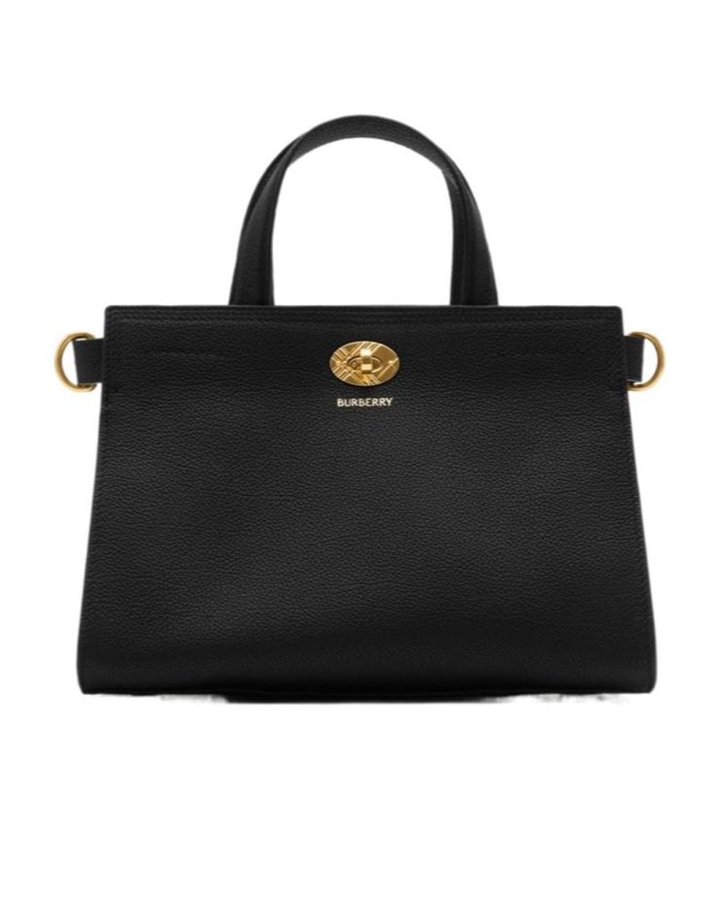 Burberry Black Mini Cotswolds Check Tote Bag