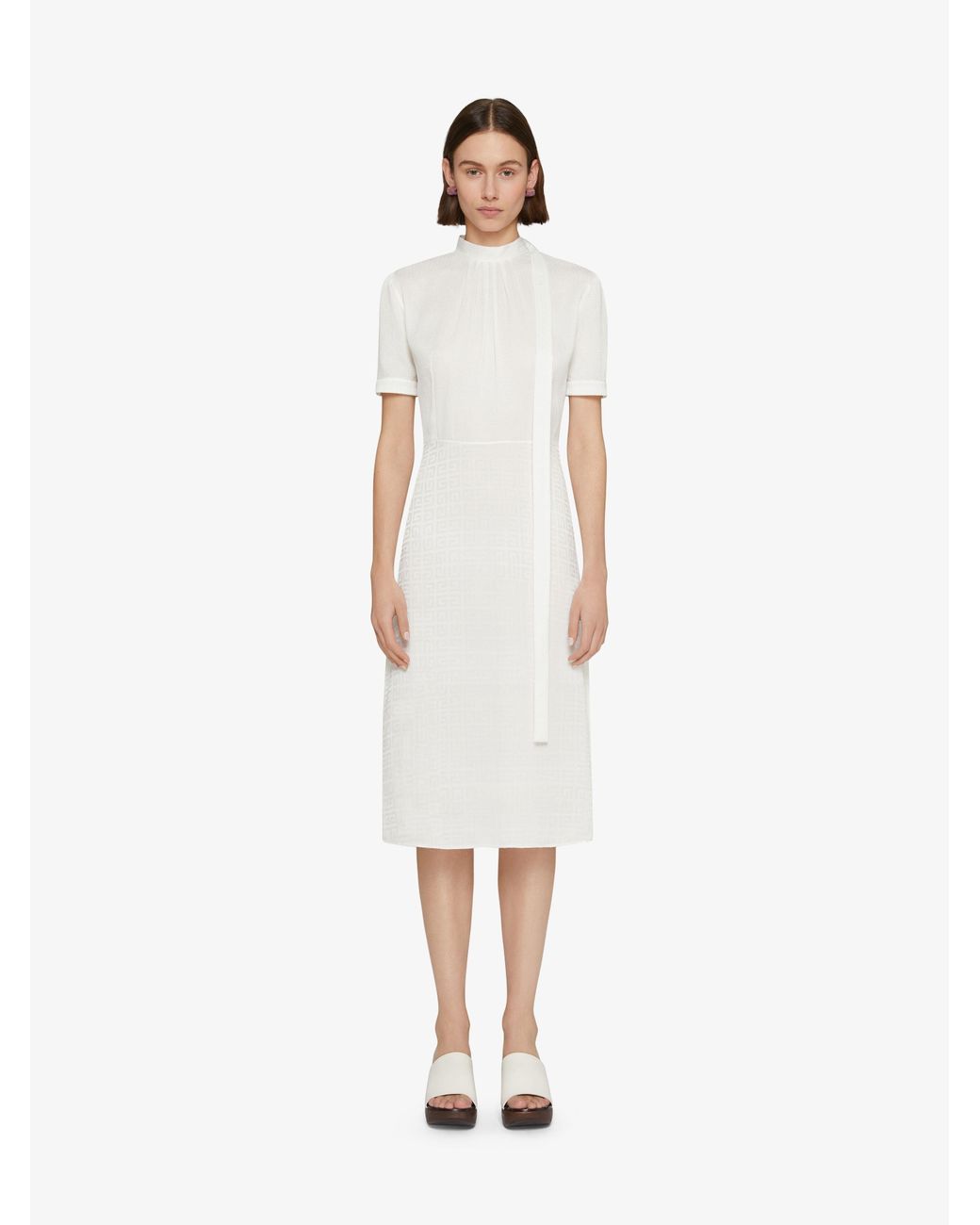 Givenchy White Short-Sleeved Dress