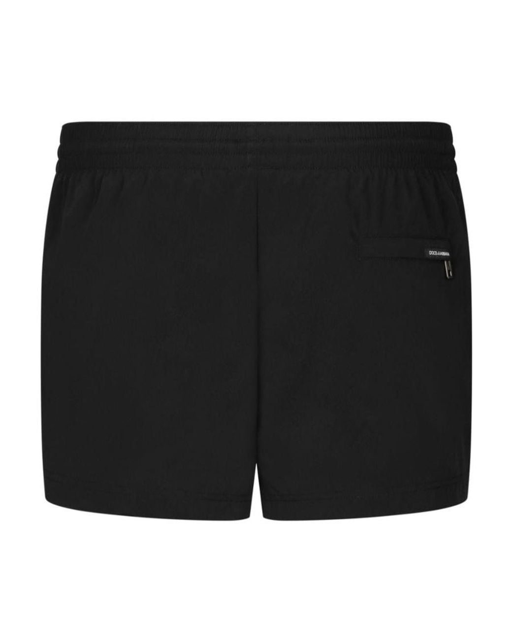 Dolce & Gabbana Black Elasticated Drawstring Waist Swim Shorts for men