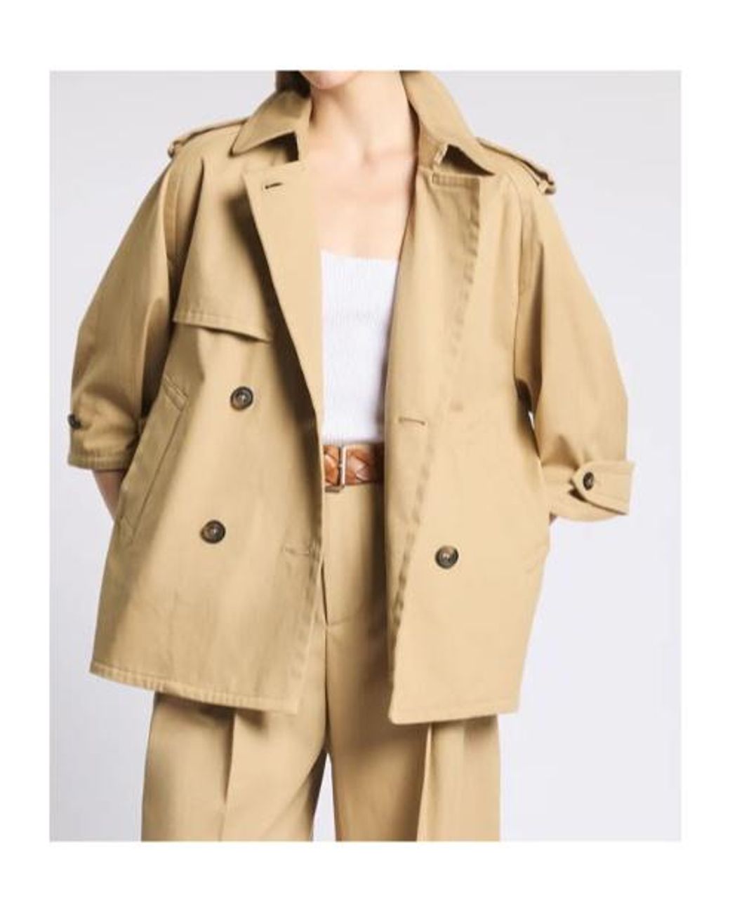 Fay Natural Short Double-Breasted Jacket
