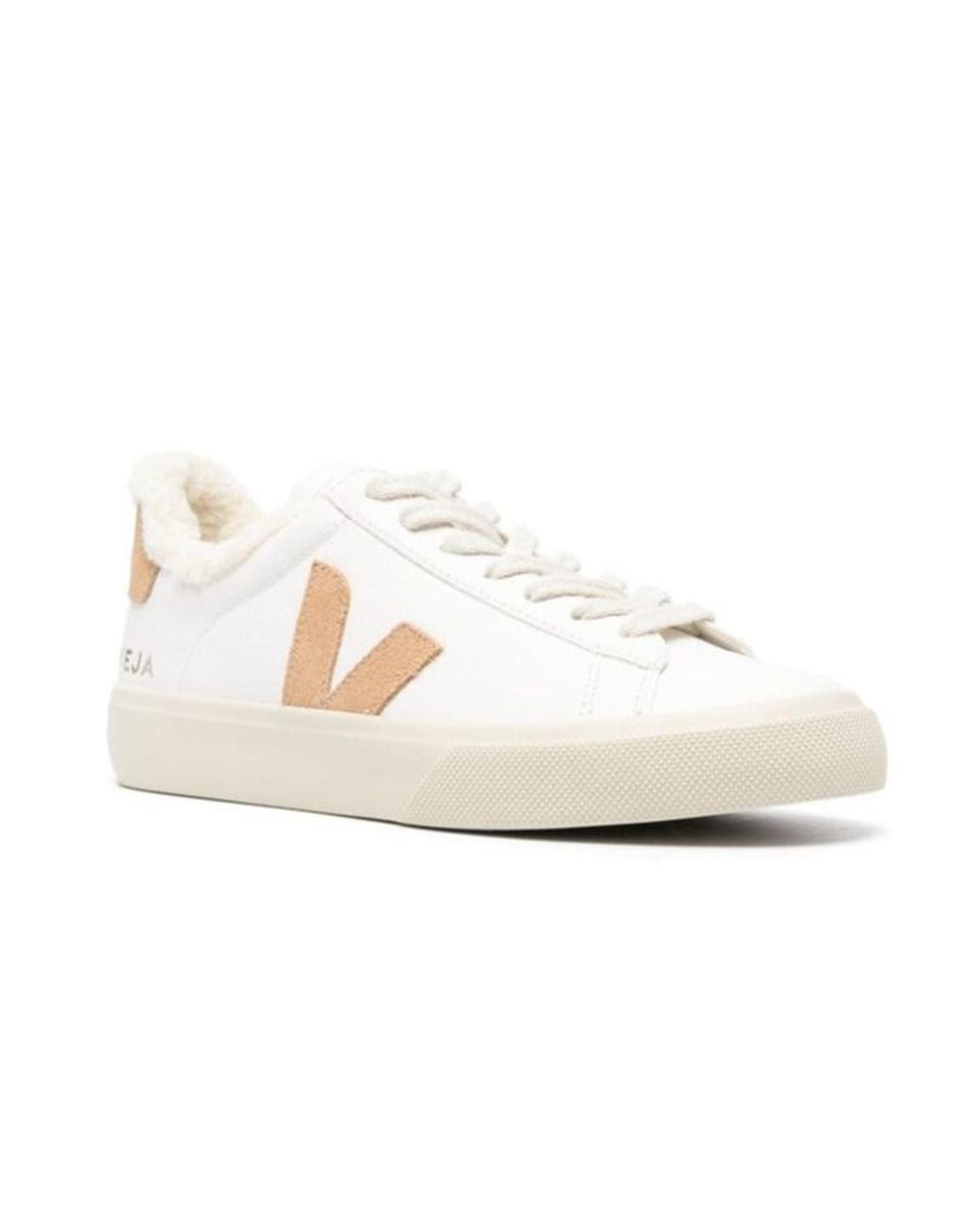 Veja White Campo Lace-Up Sneakers