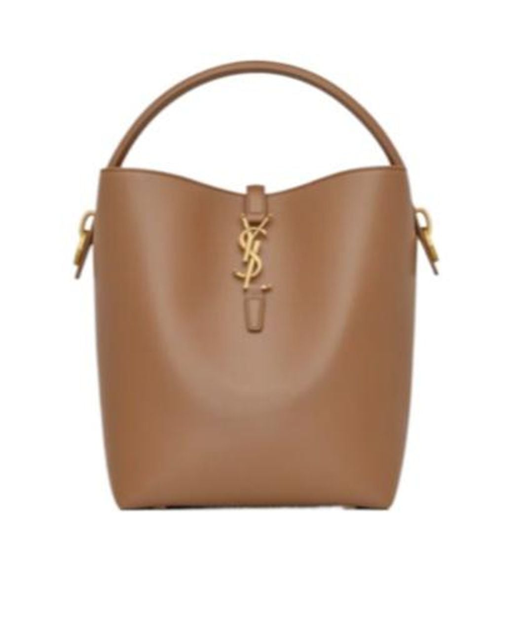 Saint Laurent Brown Le 37 Logo Plaque Tote Bag