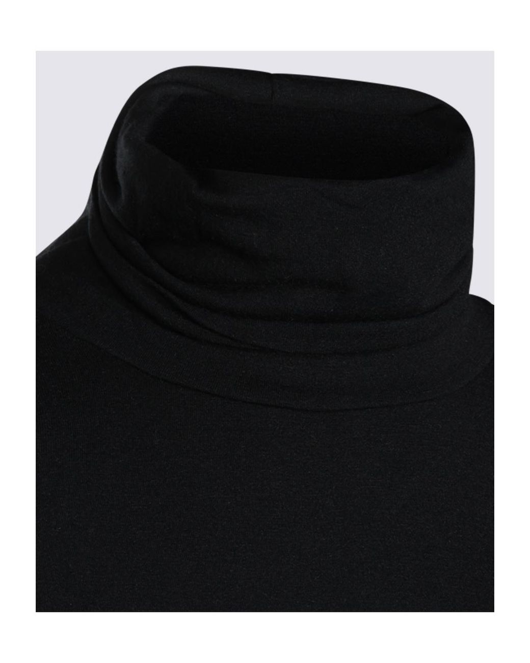 Thom Krom Black Fitted Turtleneck Top