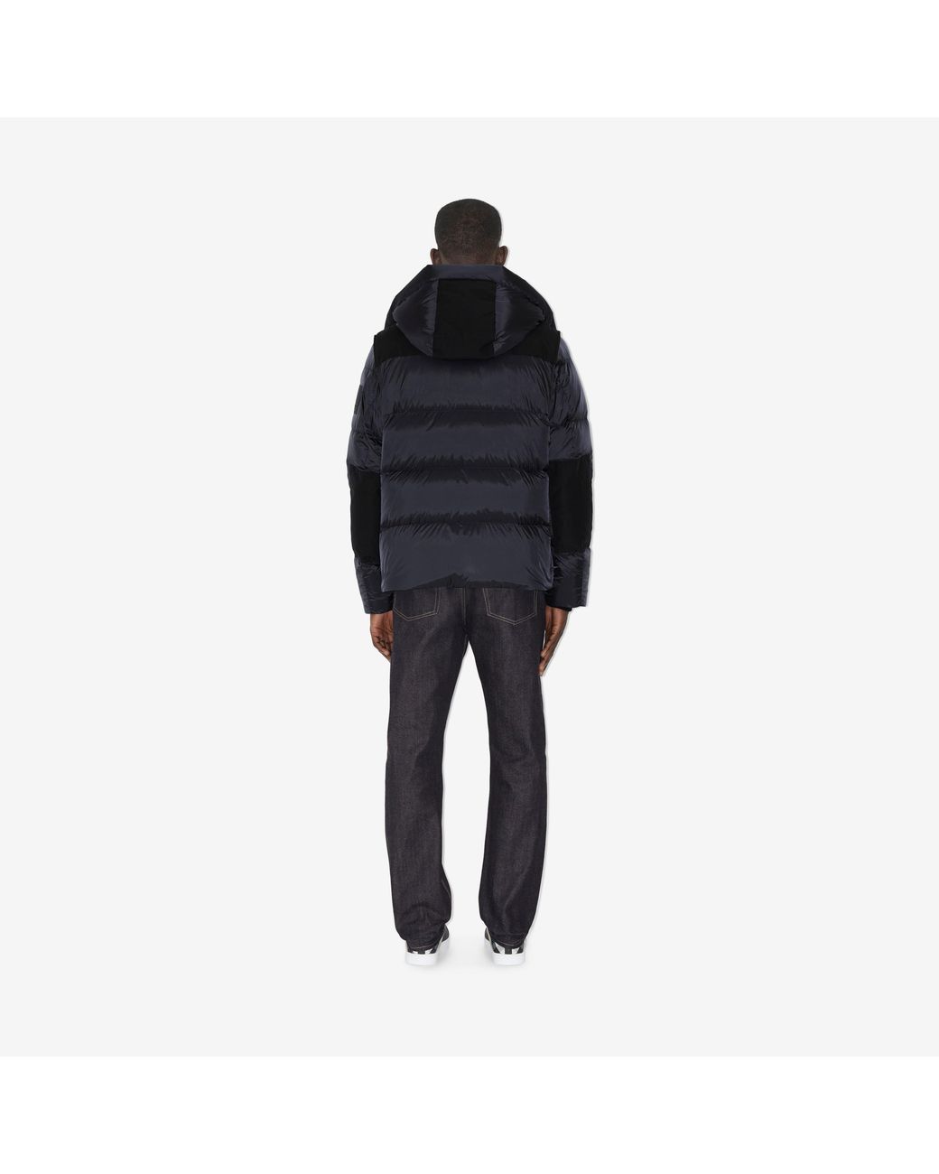 Burberry Black Logo-Patch Padded Jacket for men
