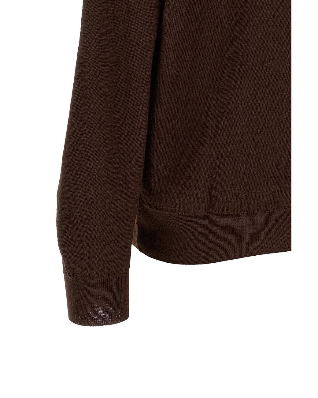 Lemaire Brown Long Sleeved Cardigan for men