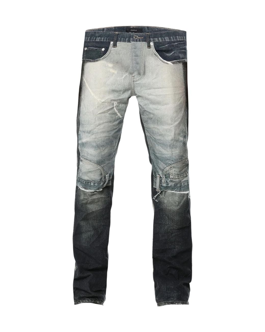 Purple Brand Blue Distressed Jeans for men