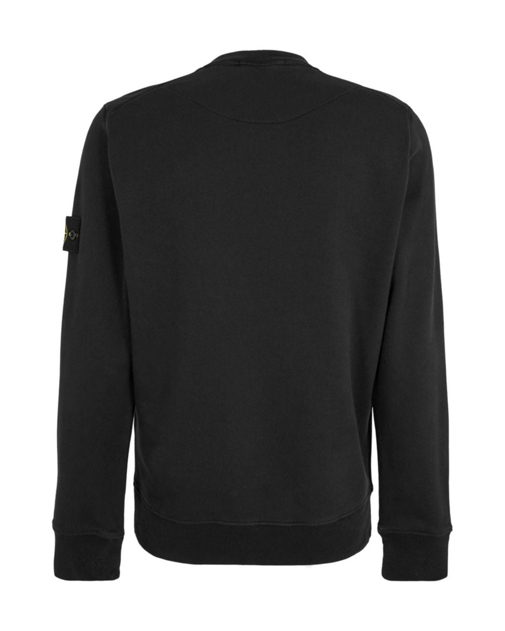Stone Island Black Logo Crew Neck Sweatshirt for men