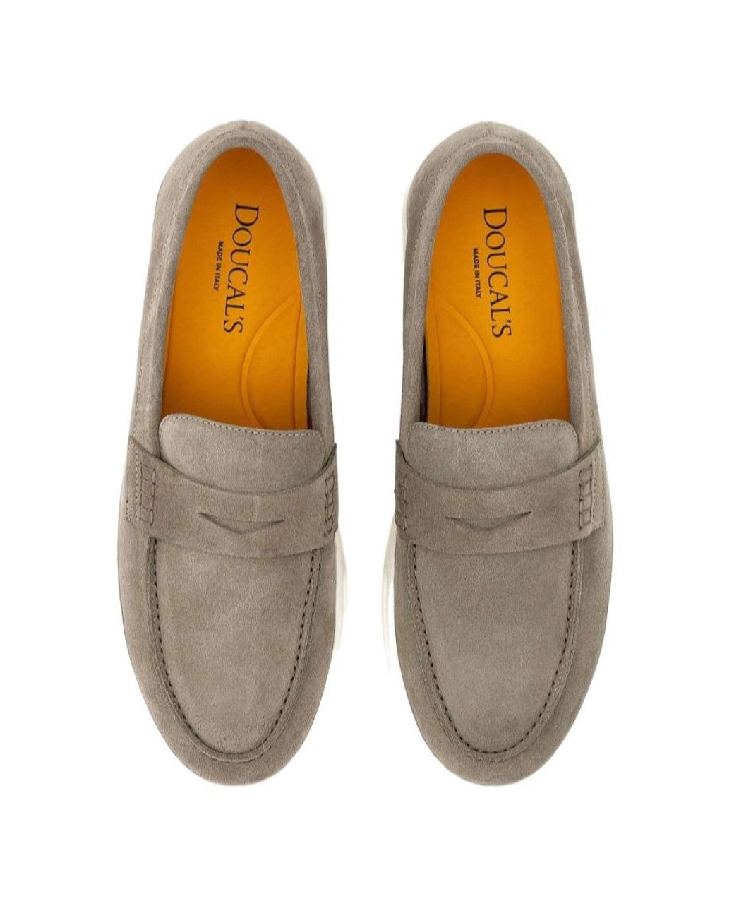 Doucal's White Penny Slip-On Loafers for men