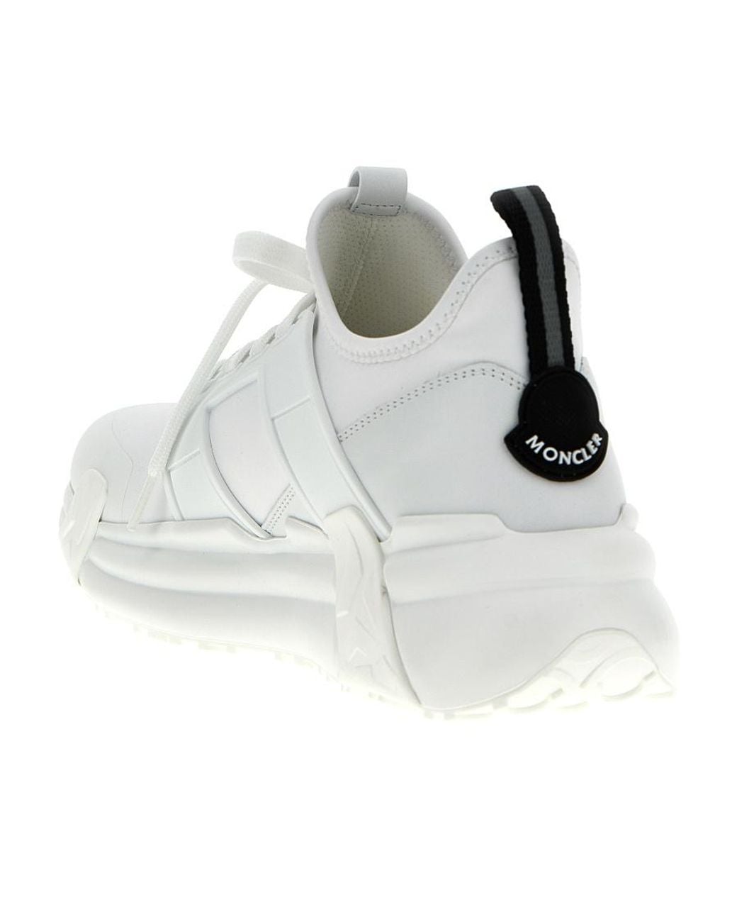 Moncler White Lunarove Lace-Up Sneakers for men