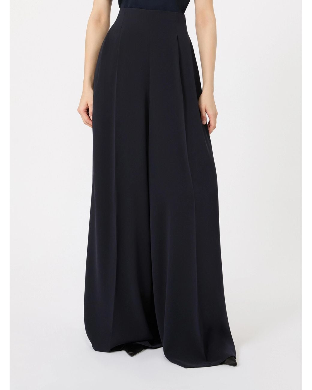 Max Mara Black Pleated Casual Pants