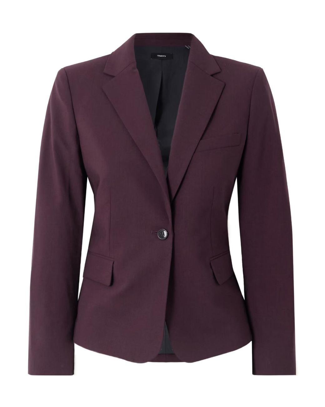 Theory Purple Wool Blend Suit Jacket