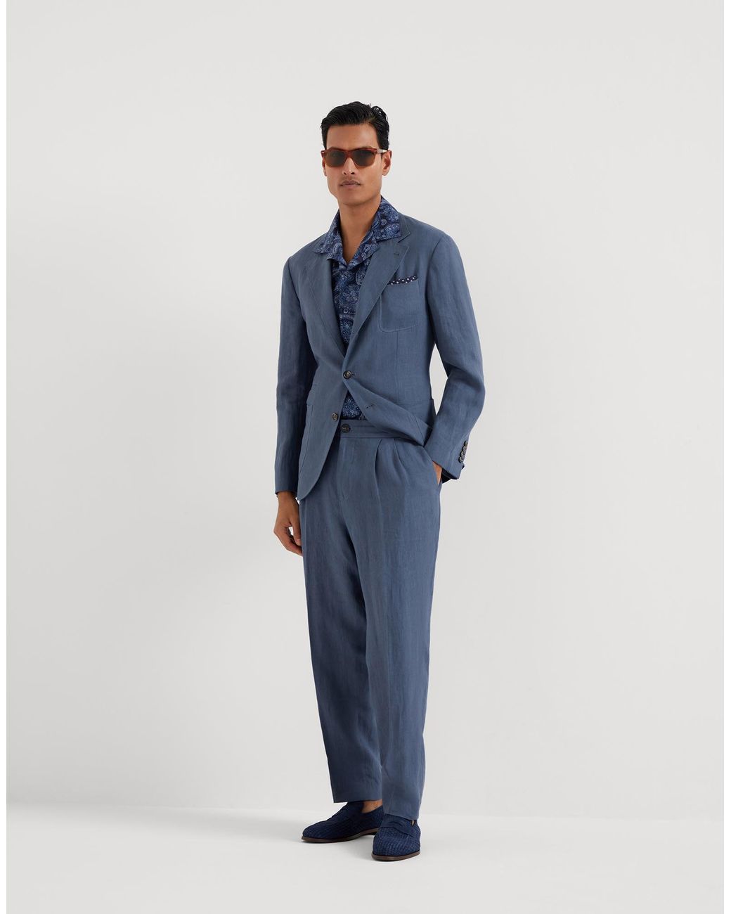 【関税込み】BRUNELLO CUCINELLI Single-breasted blazer Brunello Cucinelli Cotton Linen Twill Single-Breasted Blazer