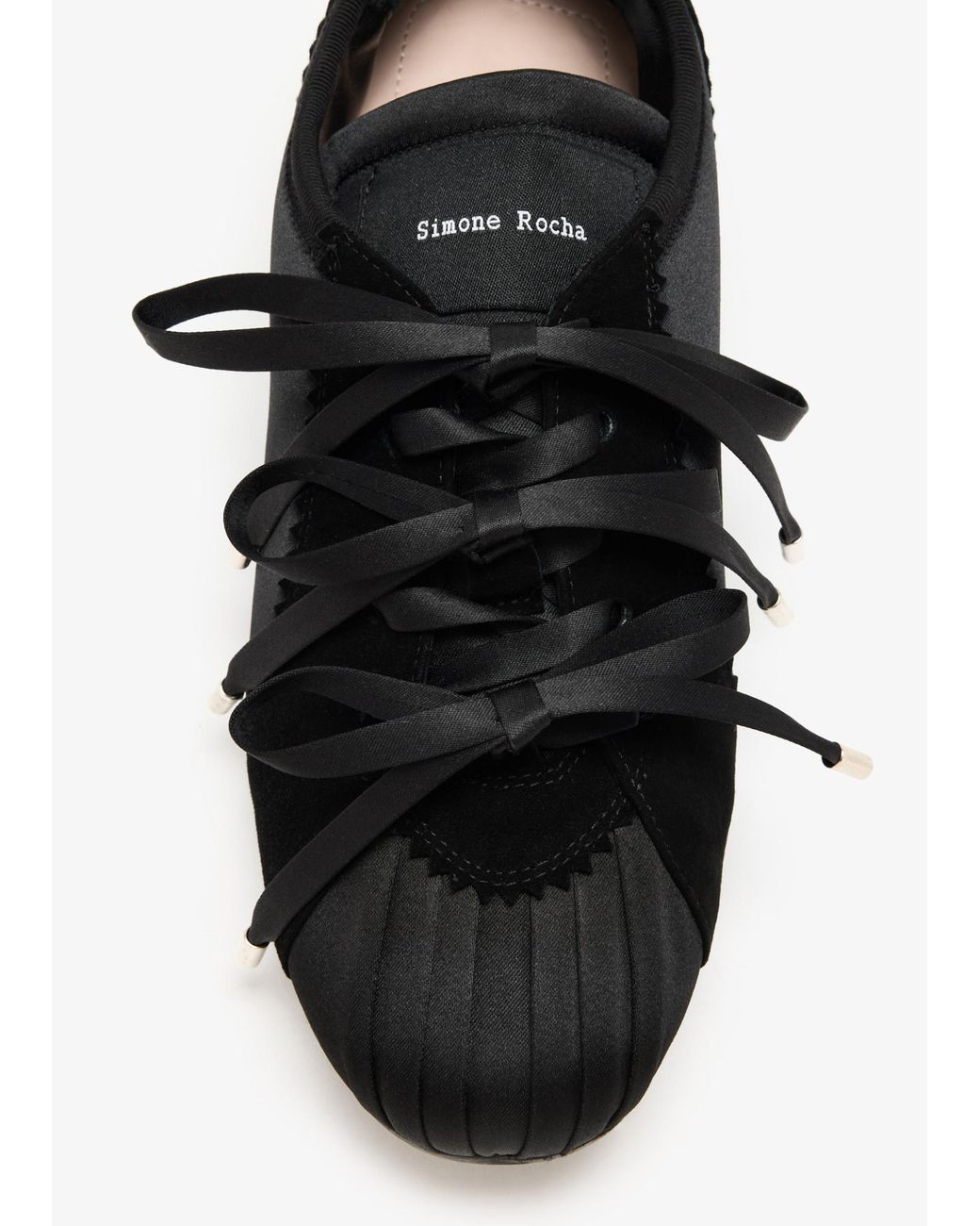 Simone Rocha Black Ballerina Grip Low-Top Sneakers