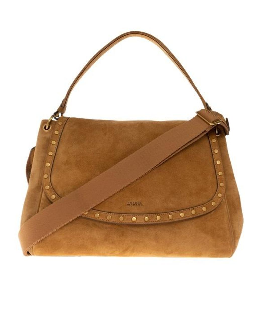 Isabel Marant Brown Logo Shoulder Bag