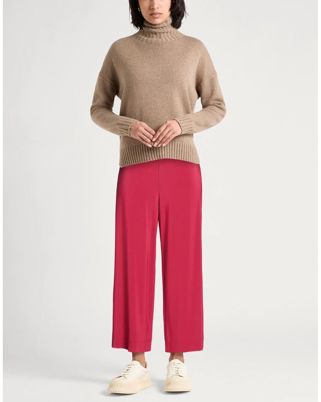 Max Mara Red Wide-Leg Trousers