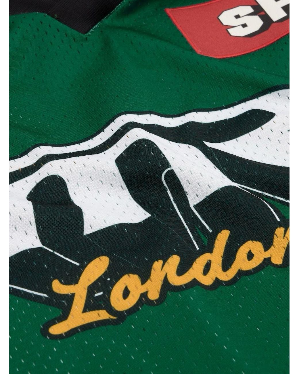 Martine Rose Green Hockey Mesh T-Shirt for men