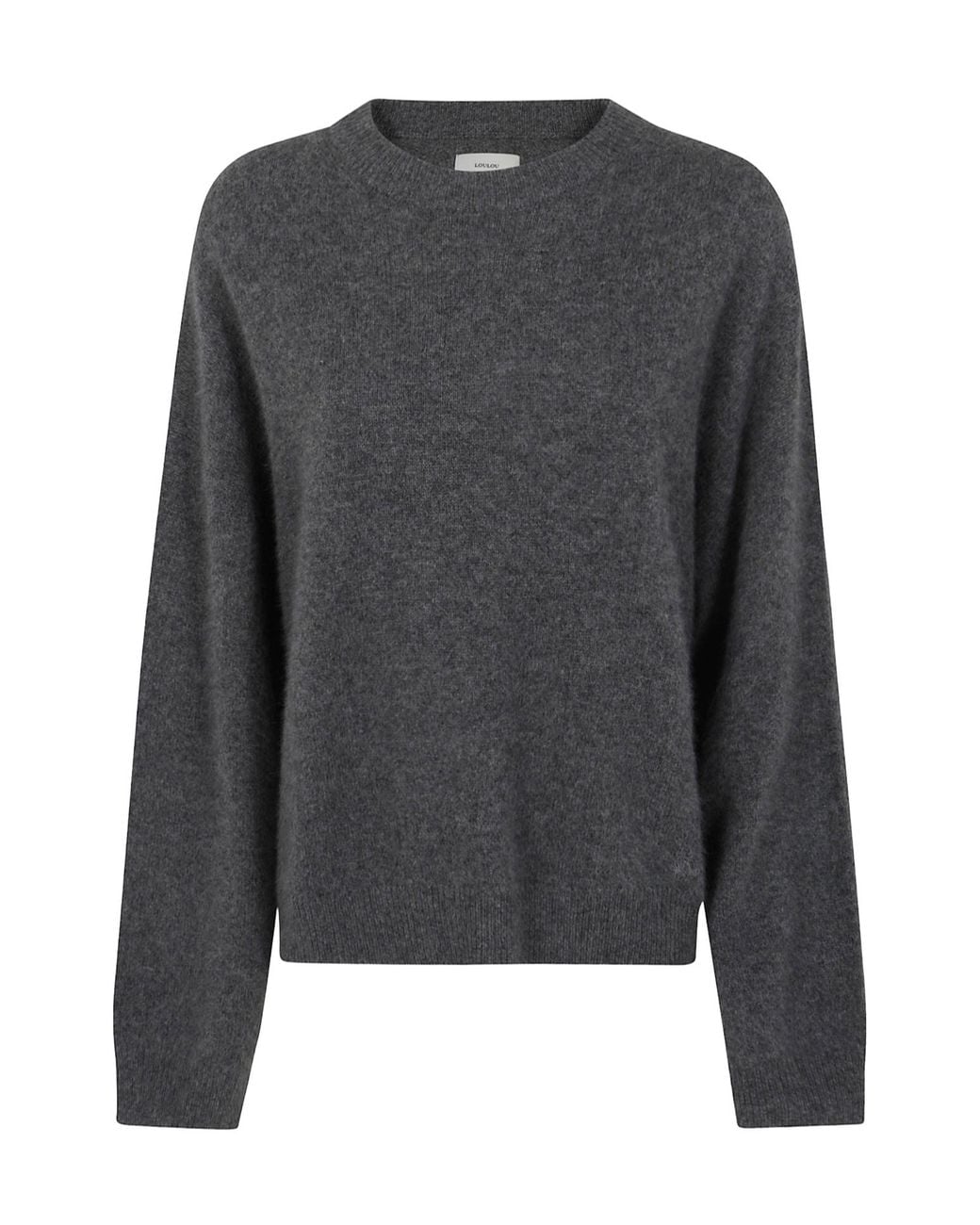 Loulou de Saison Gray Ribbed Crew Neck Sweater